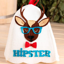 Шапка для бани с аппликацией Хипстер Артем - Simaland фото 2