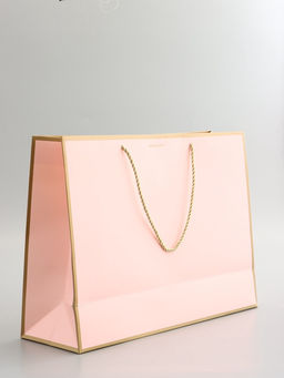 Пакет подарочный, розовый , с бантом, 43 х 32 х 14 см