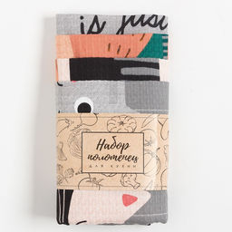 Набор кухонных полотенец Доляна Domestic cats 35х60 см - 4 шт., 100% хл  фото 8