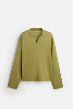 VISCOSE/COTTON KNIT POLO SHIRT - Zara фото 6