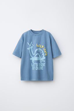 CAMISETA ESTAMPADO SKATE / Azul