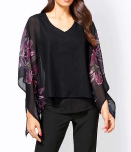 Блузка, черно-пестрая - Patrizia dini фото 3