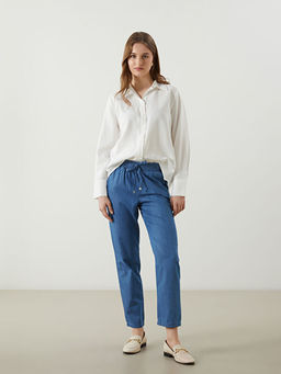 Beli Lastikli Carrot Fit Kad?n Jean Pantolon