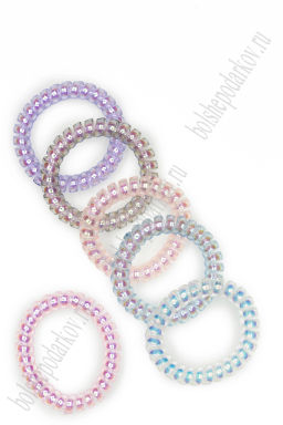 Резинки-пружинки для волос 5,5 см (12 шт) SF-7806, ассорти №1