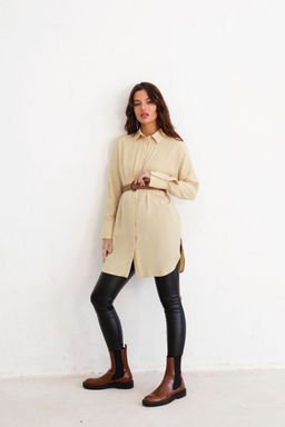 Базовая удлинённая рубашка свободного силуэта - Martichelli фото 66