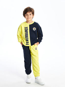Bisiklet Yaka Fenerbah?e Bask?l? Erkek Bebek Sweatshirt ve E?ofman Alt? Tak?m - Waikiki фото 4