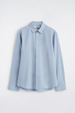 CAMISA DE POPEL?N DE ALGOD?N PIMA RELAXED FIT - H&m фото 3