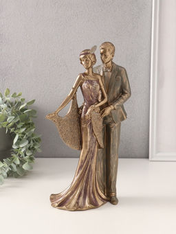 Фигурка полистоун «Пара в костюмах 20-30-х годов», 17×9×31.5 см