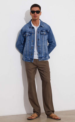 Куртка джинсовая мужская F311-1296 синяя