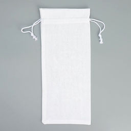 Цена за 5 шт. Мешочек новогодний подарочный с термонаклейкой под бутылку «Счастье в моменте», 13×31 см ± 1.5 см