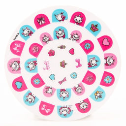 Цена за 2 шт. Наклейки для ногтей детские, Кошечка Мари