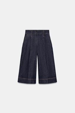 Z1975 LONG DENIM BERMUDA SHORTS WITH DARTS - Zara фото 8
