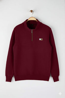 Siyah Regular/Normal Kesim Dokulu Etiket Detayl? Fermuarl? Sweatshirt TMNAW26SW00062 - Trendyolmilla фото 10