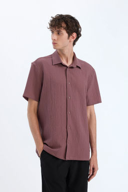 Regular Fit Polo Yaka Krink_l Yazl_k K_sa Kollu G_mlek - Defacto фото 4