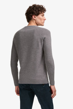 Erkek Regular Fit Bisiklet Yaka Gri Kazak - U.s. polo assn фото 5