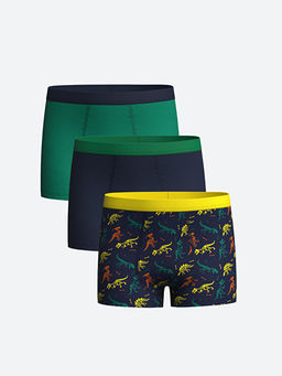 Bask?l? Erkek ?ocuk Boxer 3l?