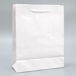 Цена за 2 шт. Пакет подарочный ламинированный, упаковка, «Белый», MS 18 х 23 х 8 см