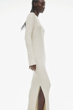 Vestido largo en punto de canale