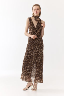 Vestido de gasa con fular decorativo - H&m фото 3