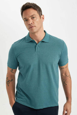 Regular Fit K?sa Kollu Basic Duz Polo Tisort - Defacto фото 2