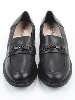 03-DEB104-1 BLACK Лоферы женские (натуральная кожа)