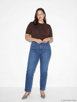 Y?ksek Bel Slim Fit Kad?n Jean Pantolon