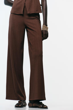 WIDE TWILL TROUSERS - Zara фото 2
