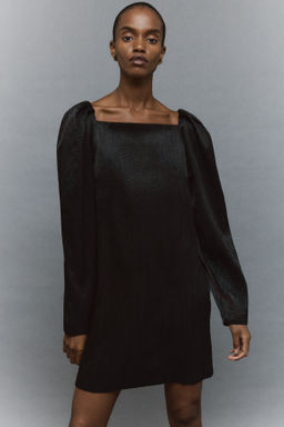 Vestido de crep? con escote cuadrado - H&m фото 3