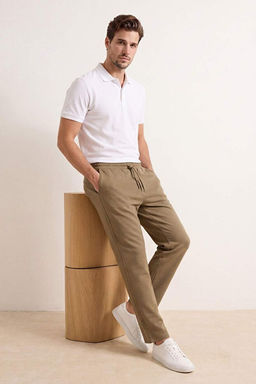 Vizon Keten G_r_n_ml_ Beli Ba_lamal_ Erkek Pantolon TMNSS26PL00007