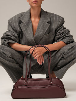 Кожаная сумка Roxy DBR 31186 зимняя вишня фото 2