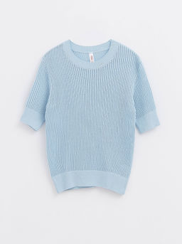 CONTE Ажурный джемпер из пряжи с органическим хлопком и модалом LDK 128 light steel blue