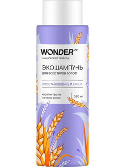 Экошампунь мужской 2 в 1 WONDER LAB для всех типов волос, 380 мл