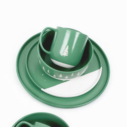 Кружка керамическая новогодняя Зимний лес, 400 мл, ручная работа