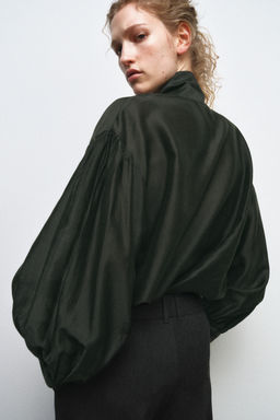 ZW COLLECTION SATIN SCARF SHIRT - Zara фото 10