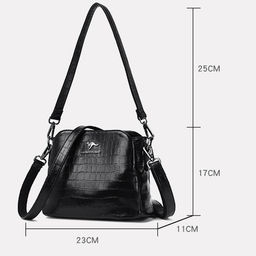 KAIDIFEINIROO Сумка женская с двумя ремнями 8172 фото 9