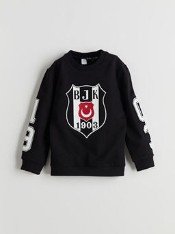 Be?ikta? Bask?l? Erkek ?ocuk Sweatshirt