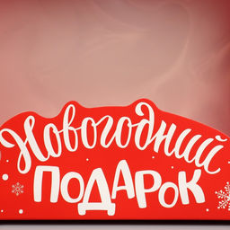 Коробка подарочная новогодняя складная «Новогодний подарок» , 23.5 х 20.5 х 5.5 см