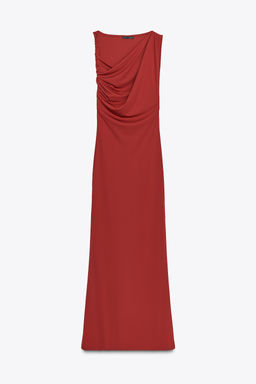 LONG DRAPED DRESS - Zara фото 14