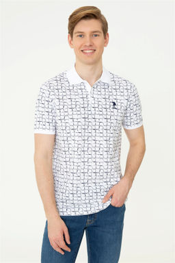 U. S. Polo Assn Мужская темно-синяя футболка с воротником-поло - U.s. polo assn фото 7