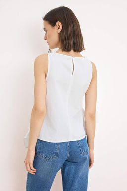 Beyaz Baglama Detayl? Dokuma Bluz TWOSS26BZ00415 - Trendyolmilla фото 4