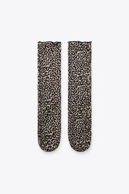 ANIMAL PRINT ANKLE SOCKS
