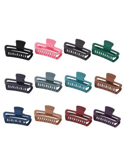 Цена за 12 шт. Крабик для волос «Матовый», прямой округление, 7.5 см, МИКС