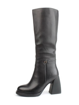 02-FN935-1M BLACK Сапоги зимние женские (натуральная кожа, байка, натуральный мех)