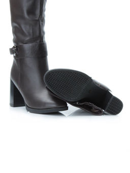 02-DL17-56 BROWN Сапоги зимние женские (натуральная кожа, натуральный мех) - Фабричный китай фото 15