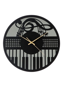 Часы настенные интерьерные «Пианино», бесшумные, плавный ход, d=40 см, металл, зеркало