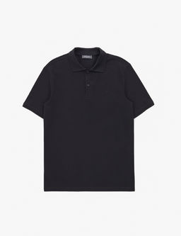 Siyah Regular Fit %100 Pamuk K_vr_lmaz D__meli Polo Yaka Basic Ti__rt