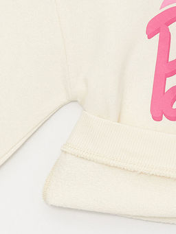 Bisiklet Yaka Barbie Bask?l? Uzun Kollu K?z Bebek Sweatshirt - Waikiki фото 3