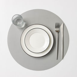 Цена за 12 шт. Салфетка сервировочная на стол Тэм, d=35 см, цвет серый