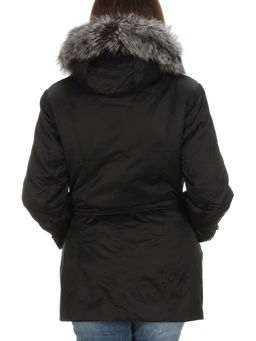 2012 BLACK Куртка зимняя женская с подстежкой (натуральный мех)
