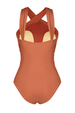 TRENDYOLMILLA Kiremit Halter Yaka Drapeli Regular Mayo TBESS20MA0298 фото 8